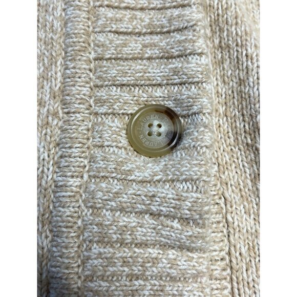Lauren Ralph Lauren Womens Long Knit Cardigan Sweater Duster Button Up XL Cream - Picture 5 of 8